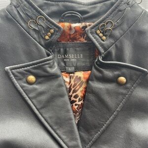 Damselle New York Moto Style Leather Jacket 
Size Large